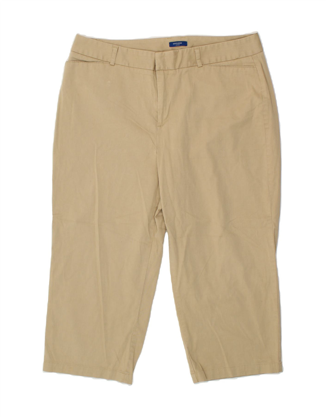 DOCKERS Womens Slim Capri Trousers US 16 2XL W38 L22 Beige Cotton Vintage Dockers and Second-Hand Dockers from Messina Hembry 