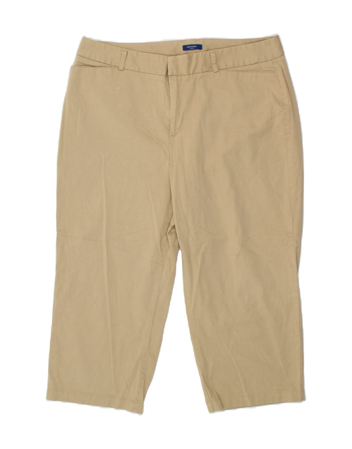 DOCKERS Womens Slim Capri Trousers US 16 2XL W38 L22 Beige Cotton Vintage Dockers and Second-Hand Dockers from Messina Hembry 