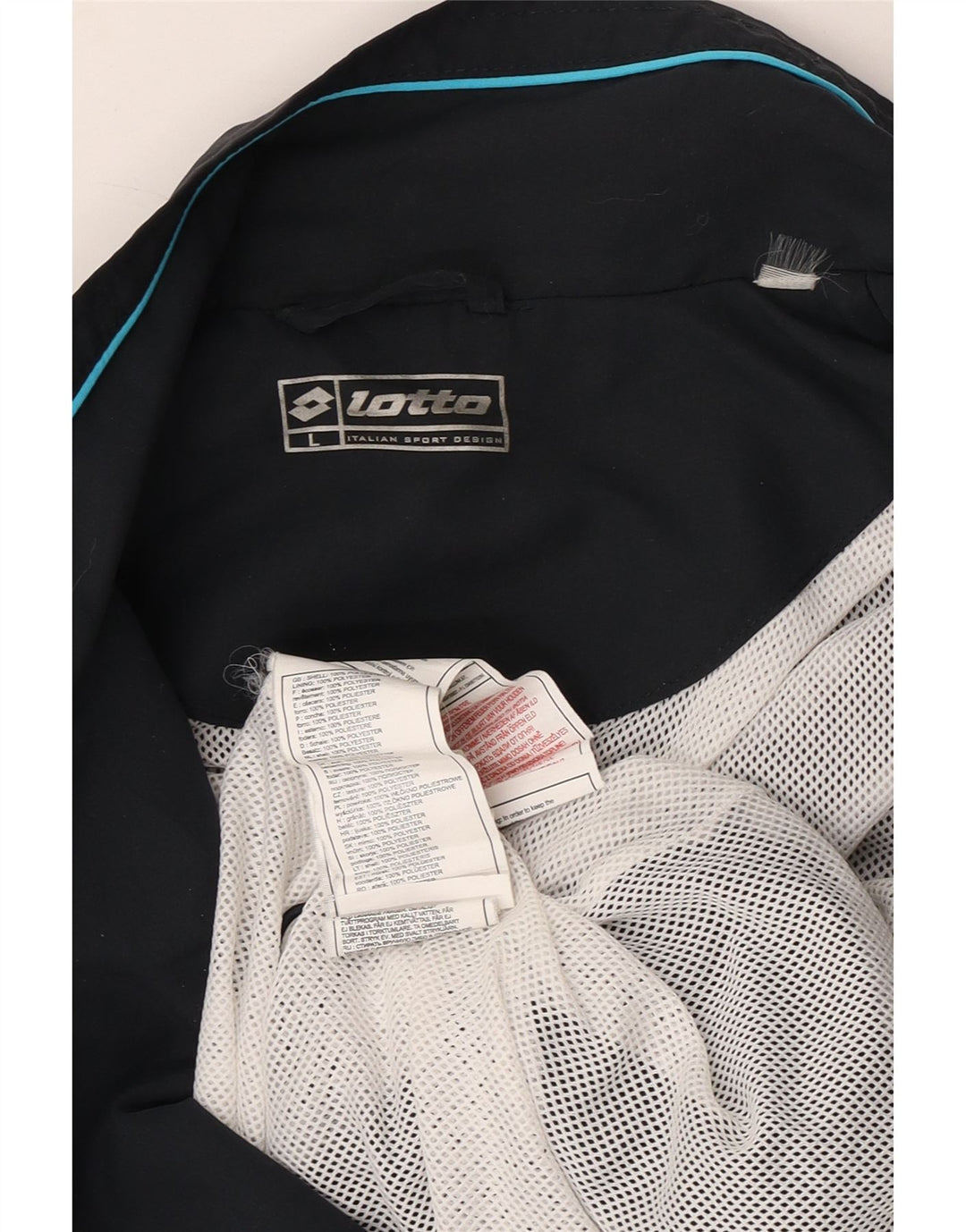 LOTTO Mens Tennis Club Perugia Gráfico Treino Top Jaqueta Grande Preto