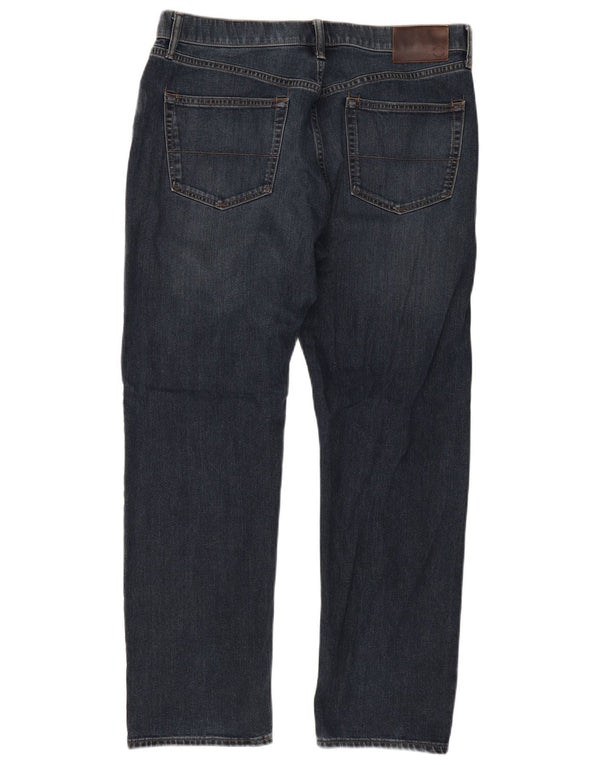 Calça jeans reta regular masculina Marks & Spencer W36 L31 algodão azul