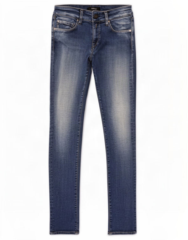 Replay Jeans Skinny Rosa Feminino W26 L30 Azul