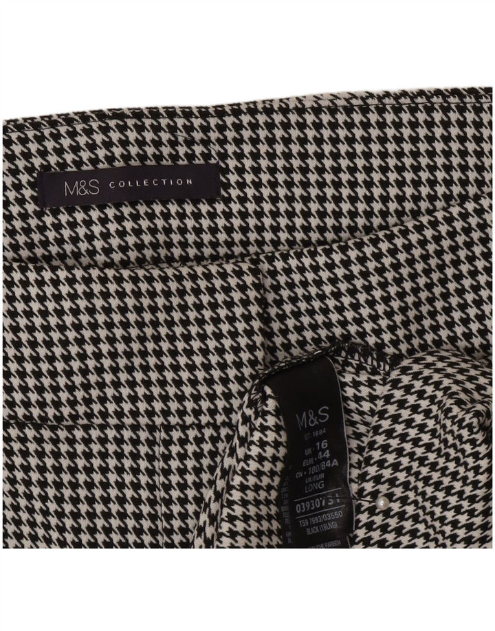 Saia lápis feminina Marks & Spencer UK 16 grande W32 cinza houndstooth