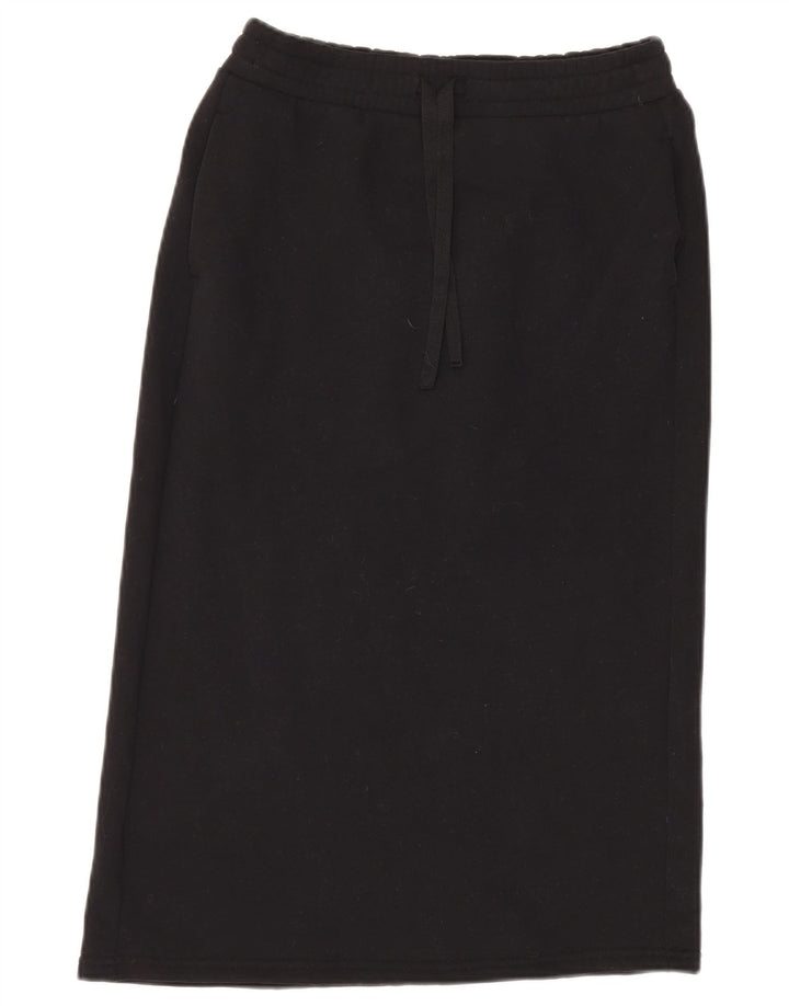 Saia reta feminina Benetton pequena W28 algodão preto