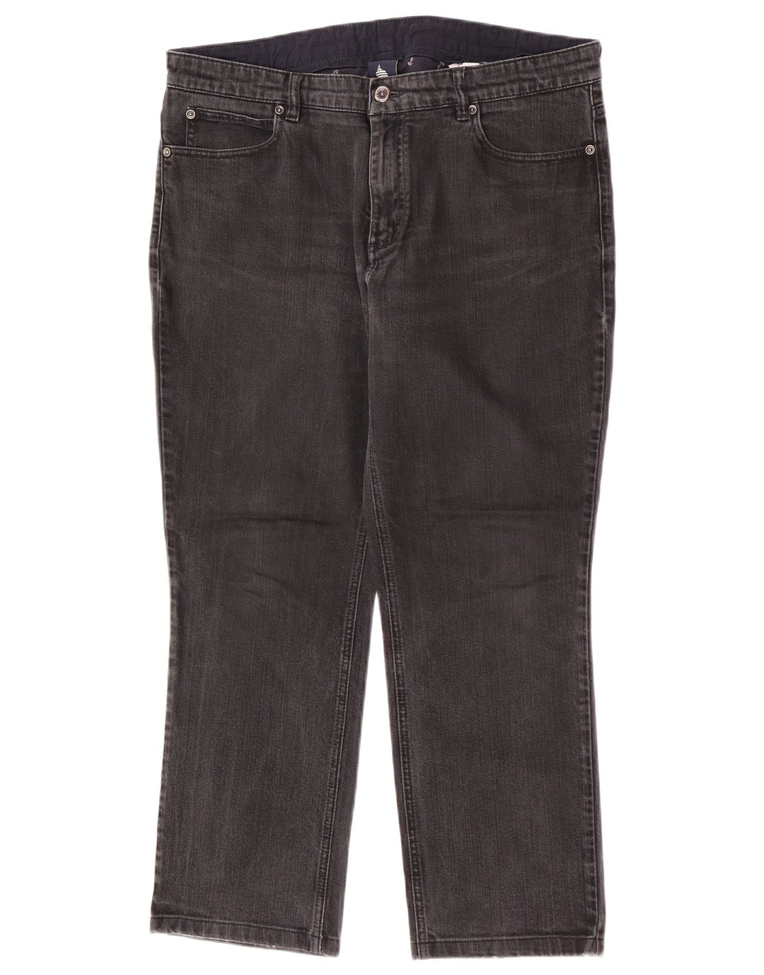 Calça jeans feminina Marina Yachting W33 L26 algodão cinza