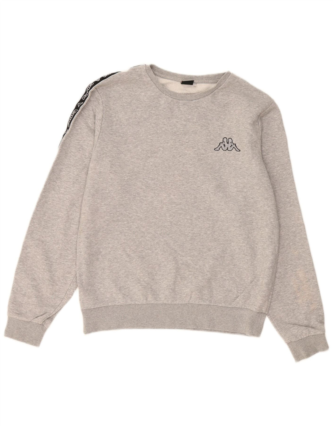 Suéter gráfico masculino KAPPA grande algodão cinza