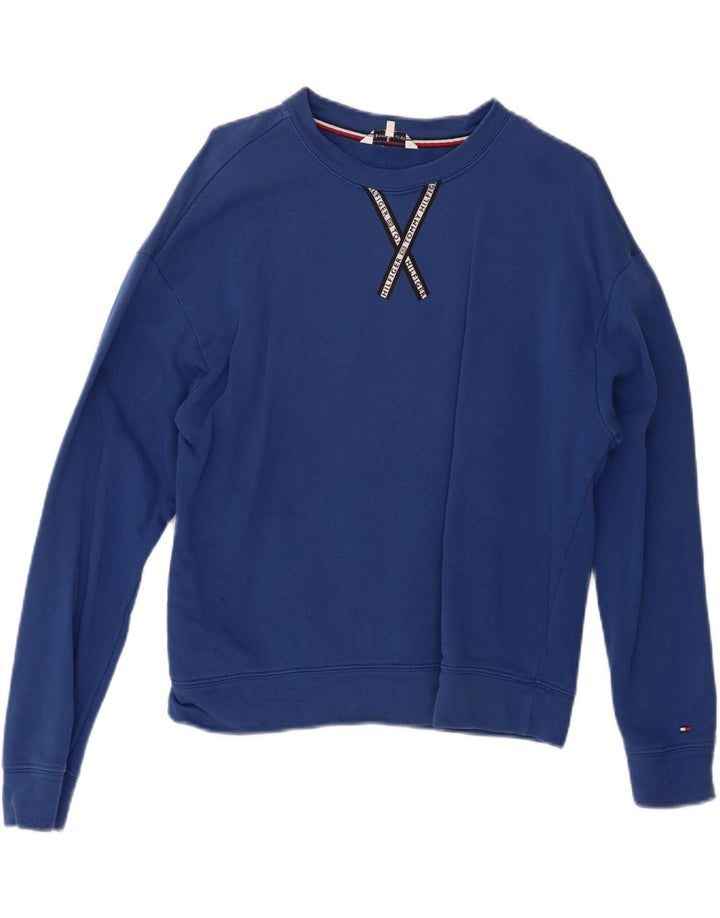 Tommy Hilfiger moletom oversized feminino Reino Unido 10 pequeno azul