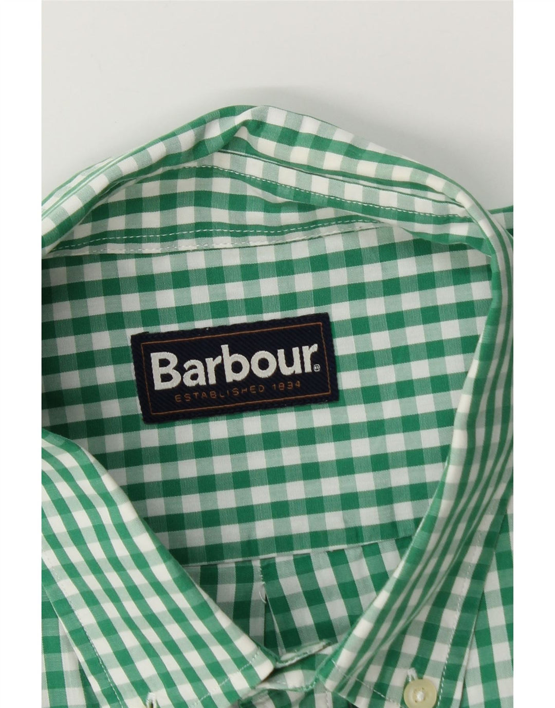 Camisa masculina Barbour grande verde guingão