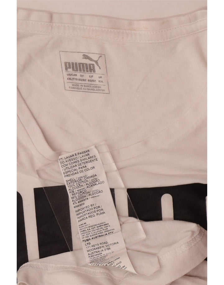 Camiseta gráfica masculina PUMA Top 2XL algodão branco