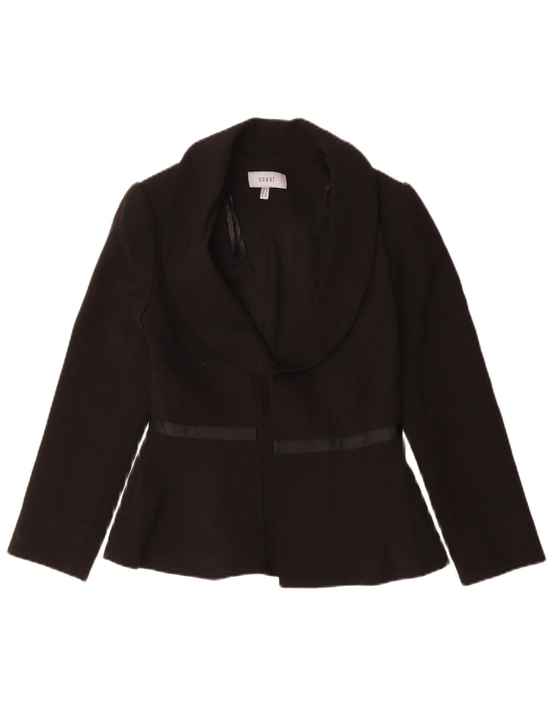 Coast Womens Open Blazer Jacket UK 8 Pequeno Poliéster Preto