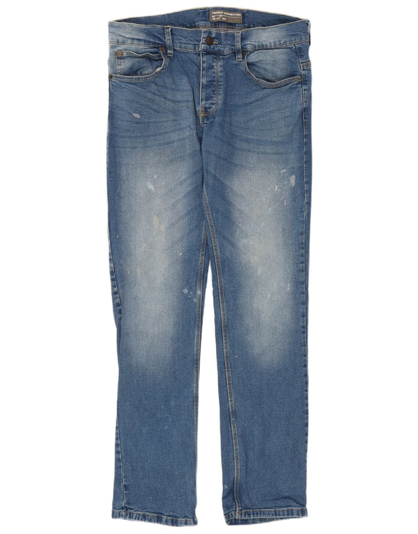 French Connection Masculino Slim Jeans W32 L32 Azul Algodão