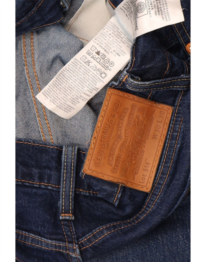 LEVI'S Masculino 514 Straight Jeans W30 L30 Azul Algodão