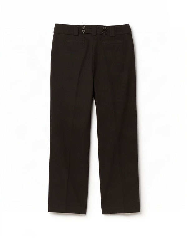 Calça casual feminina Marks & Spencer Bootcut Reino Unido 12 médio W30 L30 preta