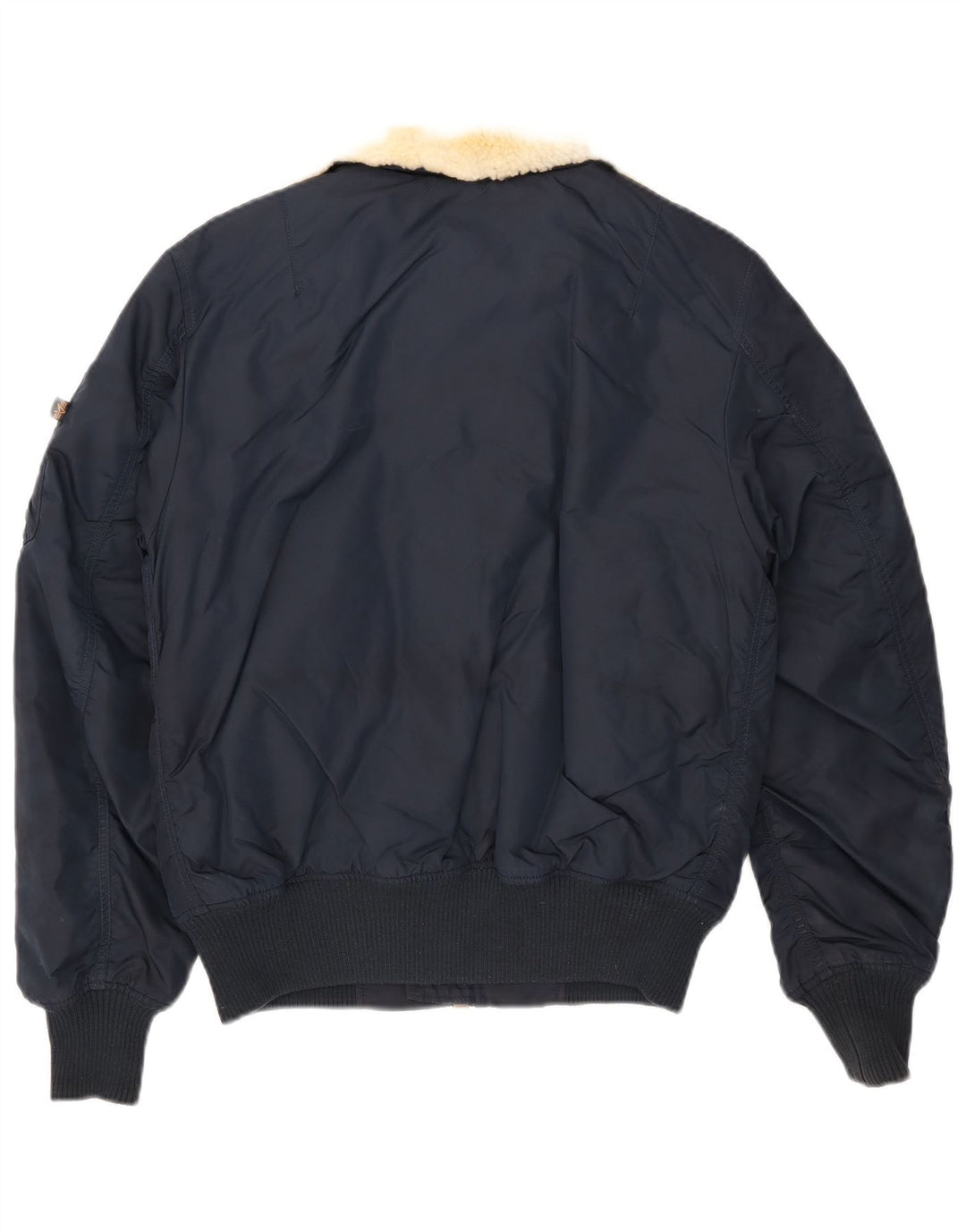 Jaqueta bomber masculina Alpha Industries UK 36 pequena azul marinho nylon