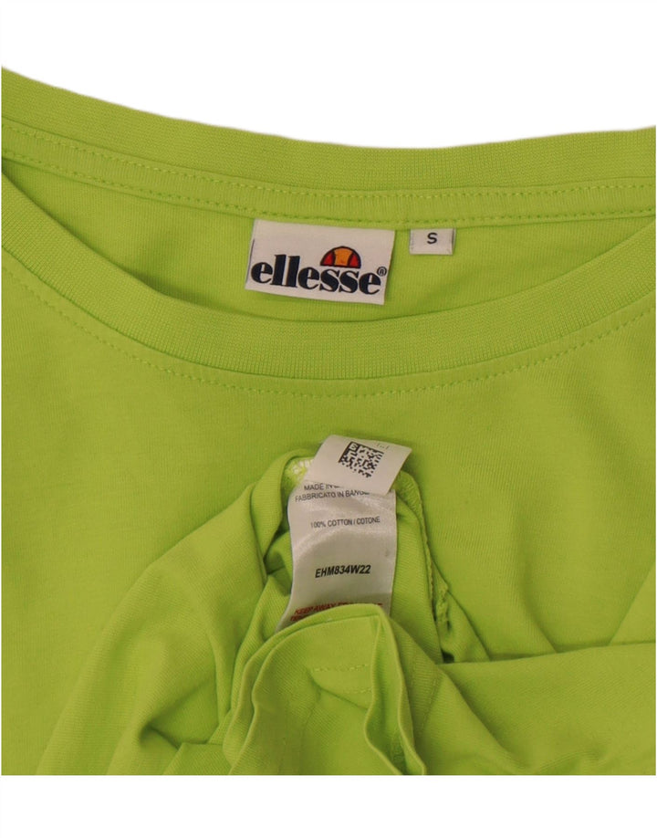 Ellesse Camiseta Masculina Top Pequeno Algodão Verde