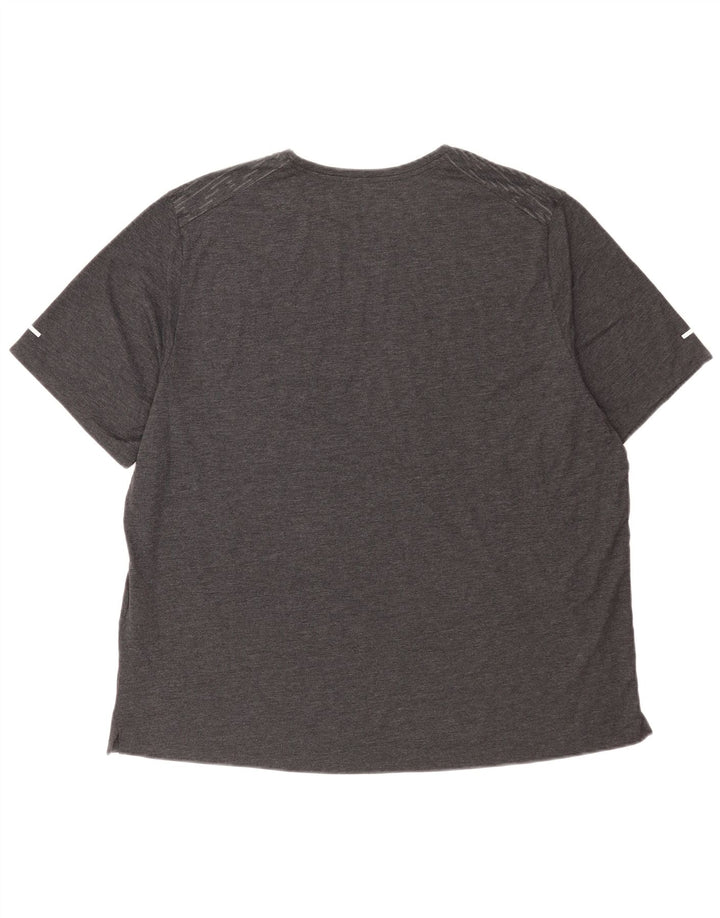 Camiseta masculina Nike Dri Fit Top 2XL poliéster geométrico cinza