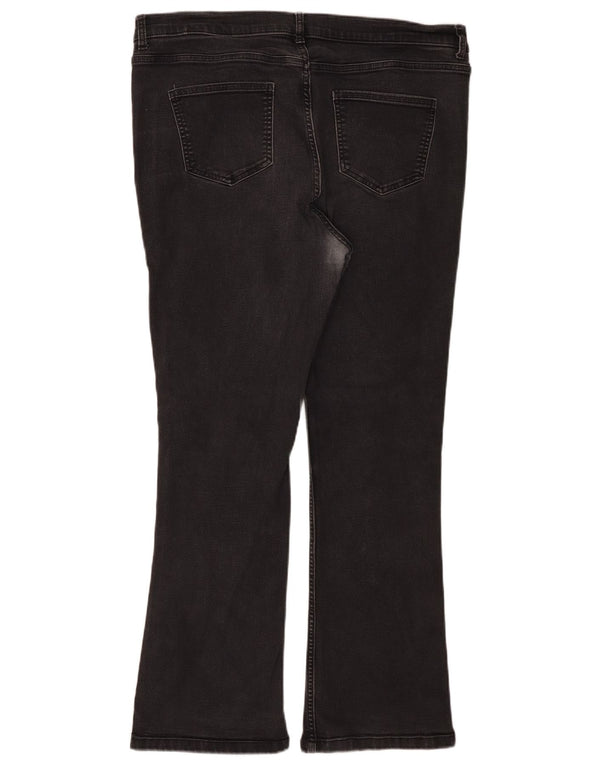 Jeans Marks & Spencer feminino slim bootcut Reino Unido 18 XL W40 L28 algodão preto