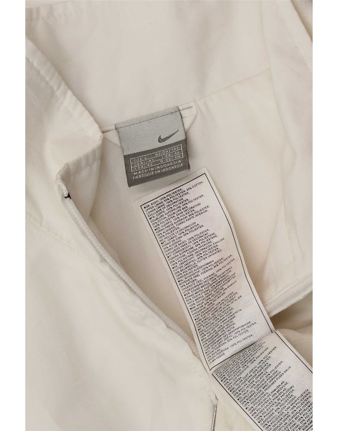 Nike Mens Tracksuit Top Jacket UK 41/43 Grande Branco Poliéster