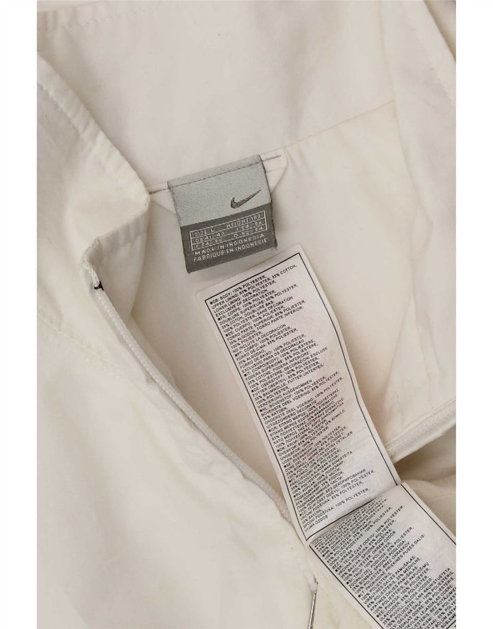 Nike Mens Tracksuit Top Jacket UK 41/43 Grande Branco Poliéster