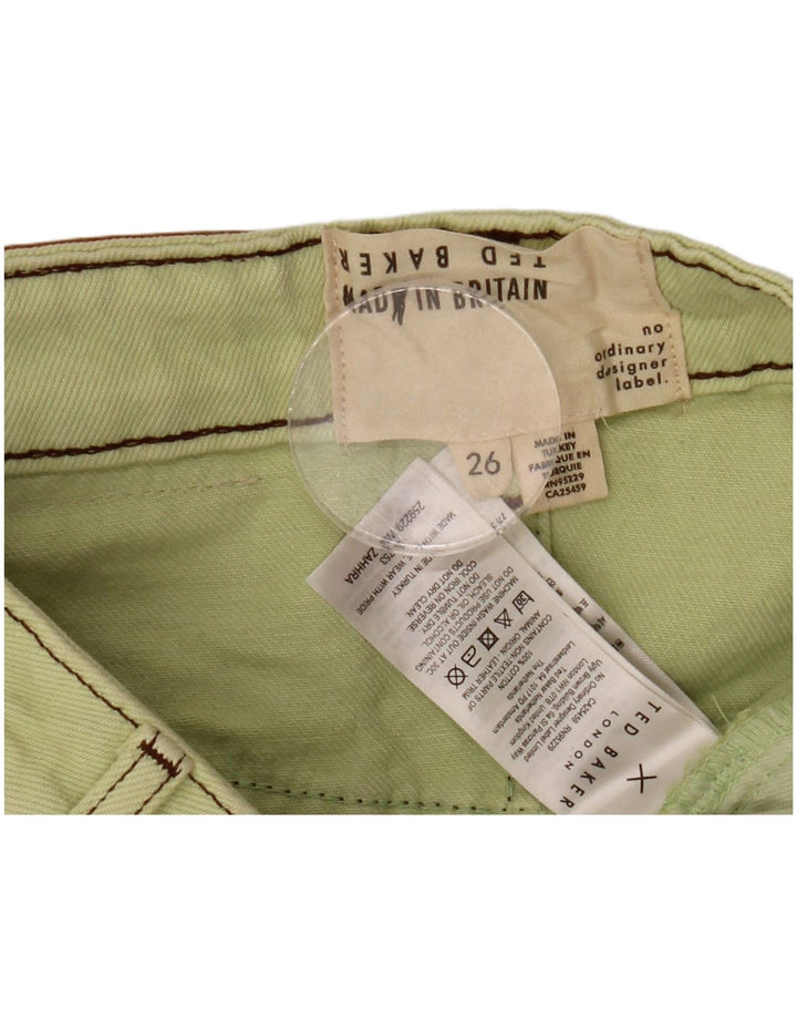 Jeans slim feminino TED BAKER W26 L29 algodão verde
