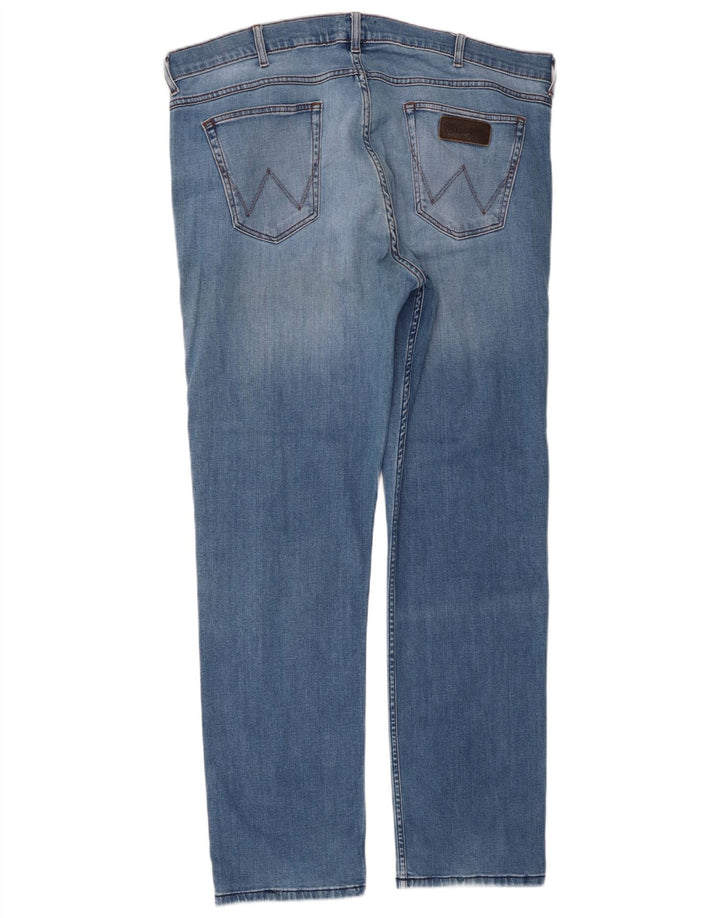 Wrangler Mens Greensboro Straight Jeans W40 L32 Azul Algodão