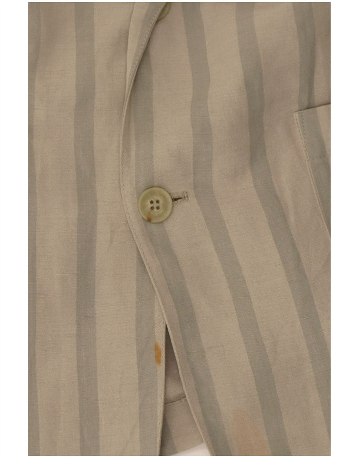 Jaqueta blazer masculina Byblos com 2 botões IT 48 Viscose listrada cinza médio