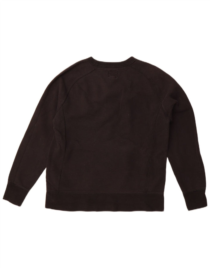 CHAMPION Suéter gráfico feminino com capuz UK 14 médio algodão preto