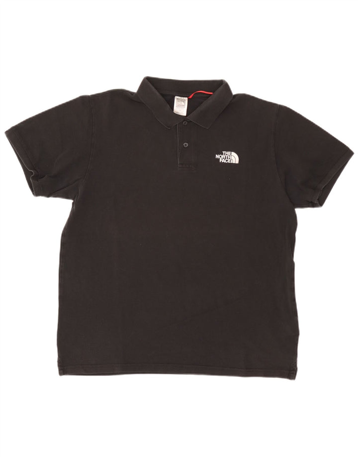 Camisa polo masculina The North Face grande algodão preto
