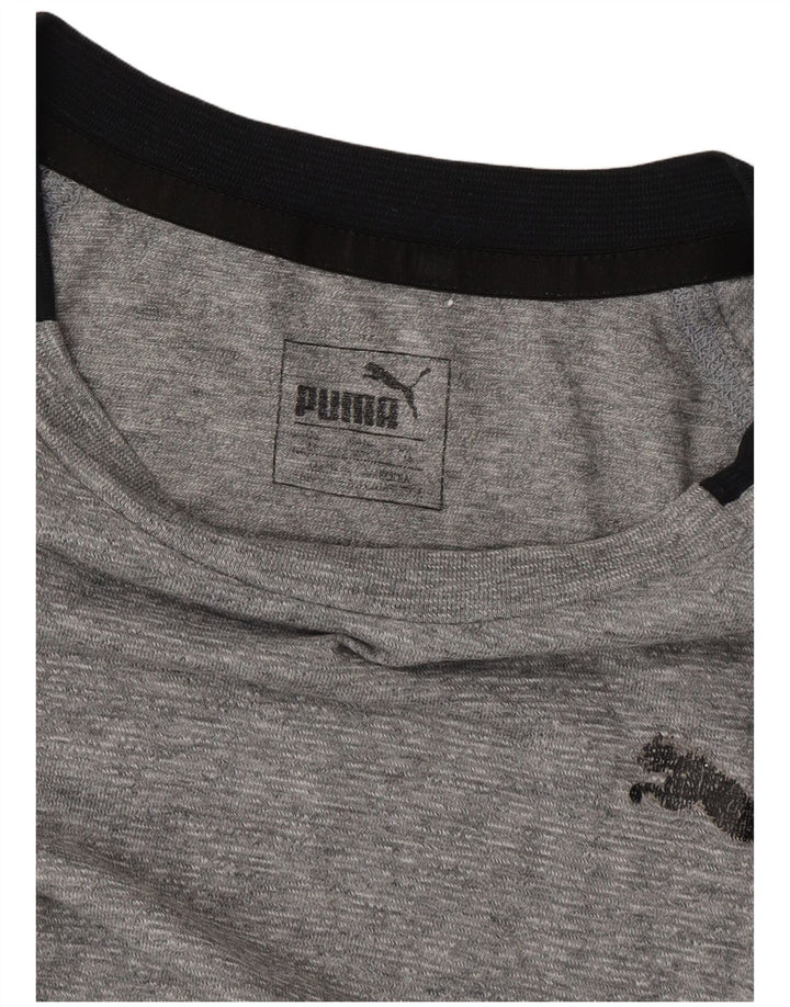 Camiseta masculina Puma cinza médio manchada