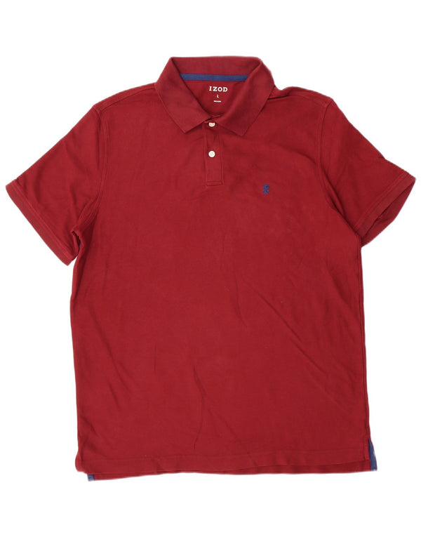 Camisa polo masculina IZOD grande algodão Borgonha