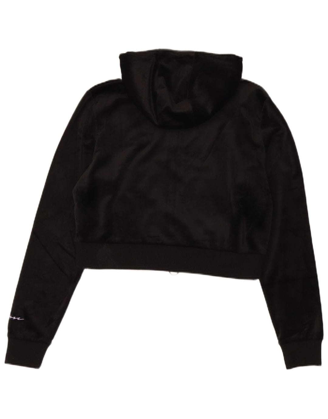 Suéter feminino Ellesse com capuz e zíper de veludo UK 12 poliéster preto médio