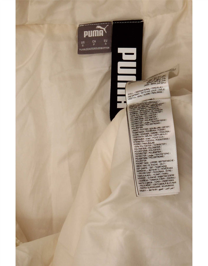 Jaqueta acolchoada com capuz feminina Puma UK 10 poliéster branco pequeno