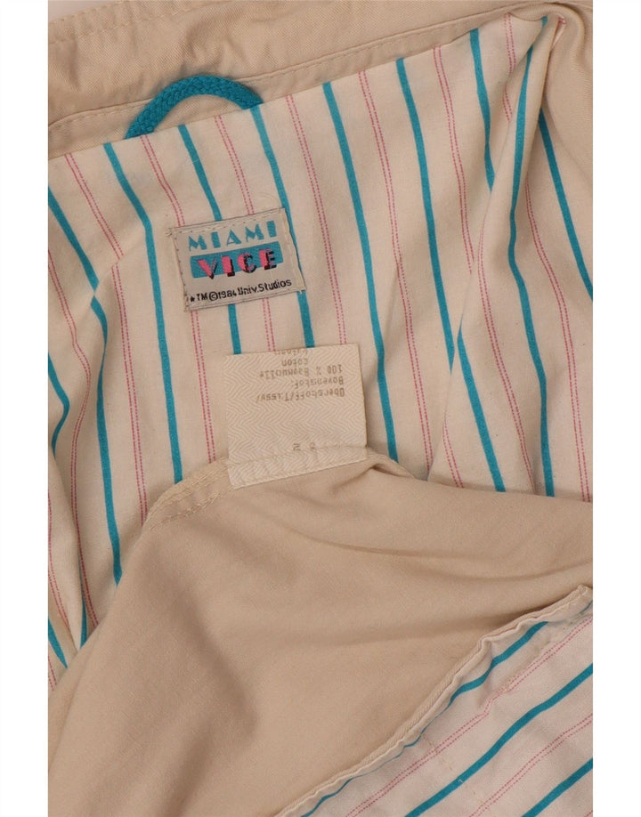 Jaqueta blazer masculina vintage com 1 botão EU 52 XL algodão bege