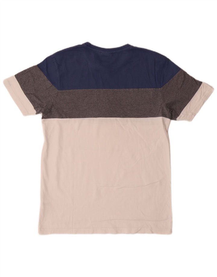 Ellesse Camiseta masculina gráfica Top médio algodão colorblock multicolorido