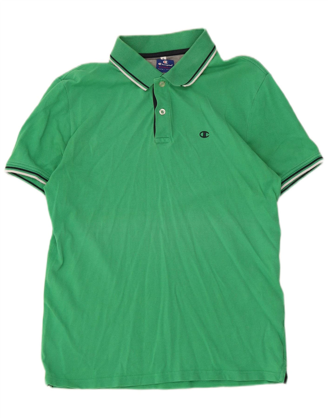 Camisa polo masculina Champion pequena verde algodão