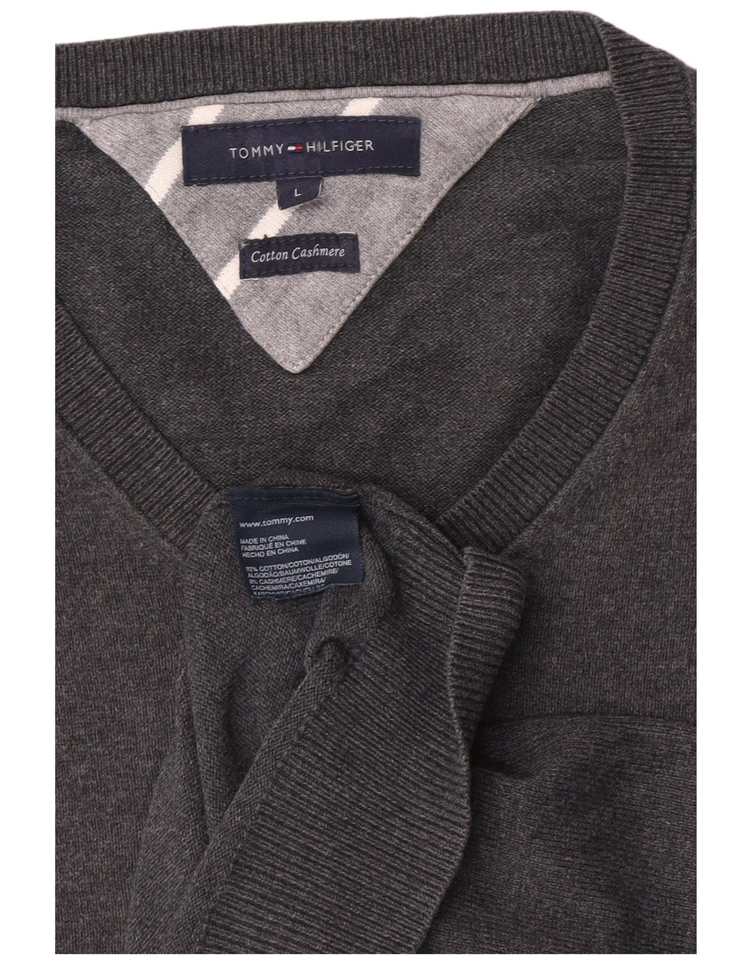 Tommy Hilfiger Mens Vest Tank Top Grande Algodão Cinza