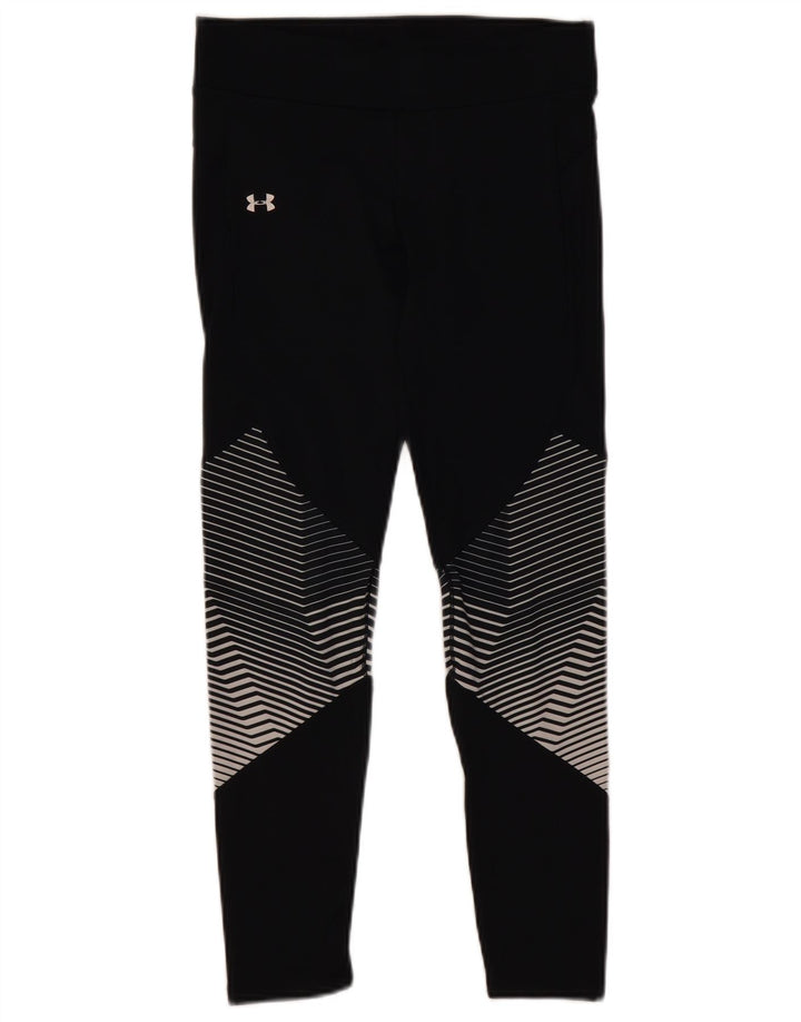 Under Armour Womens Leggings UK 12 Médio Preto Geométrico