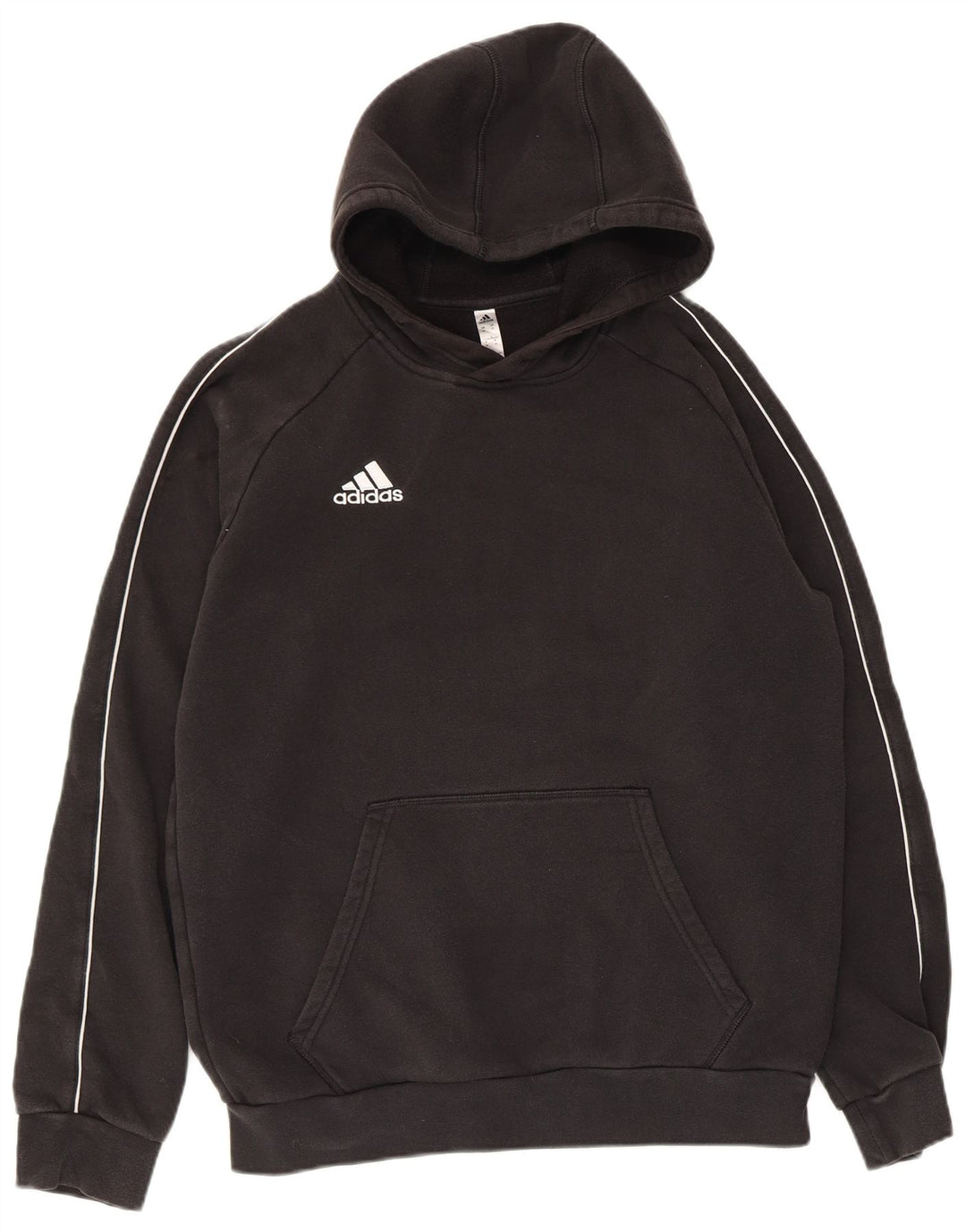 Adidas Mens Hoodie Jumper Médio Algodão Preto