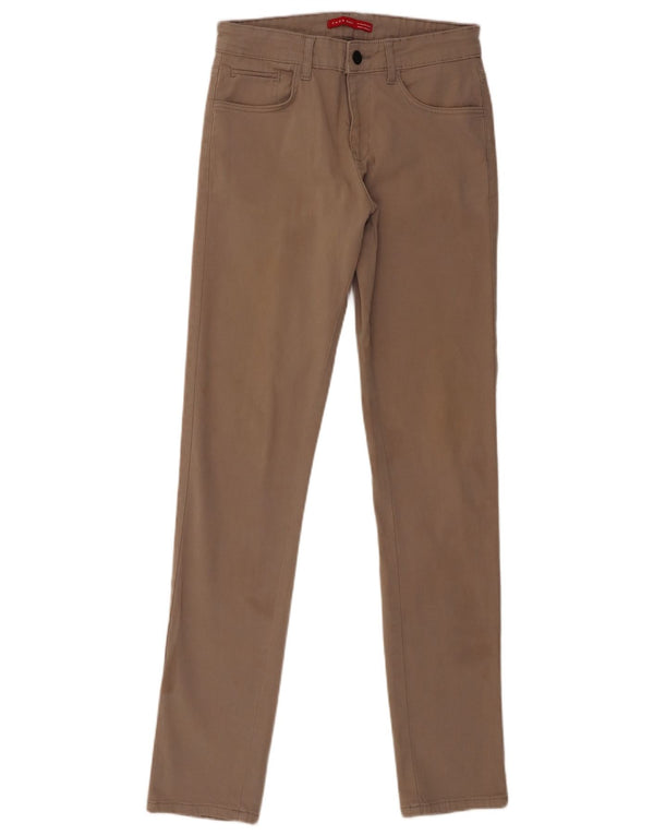 Zara Mens Slim Calça Casual EU 38 Pequeno W30 L32 Algodão Cinza