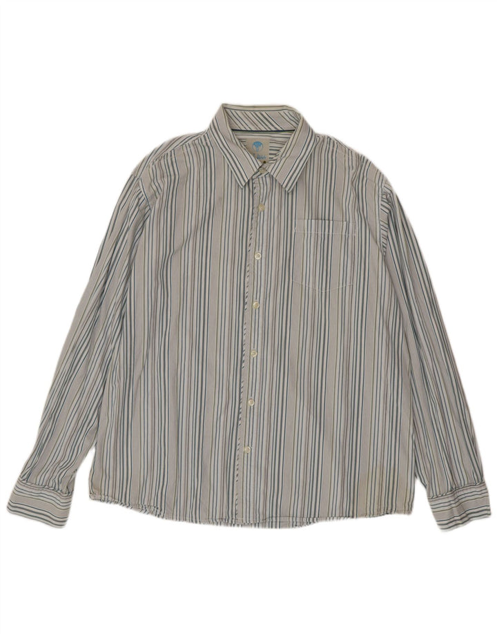 Camisa masculina Fat Face XL algodão listrado multicolorido