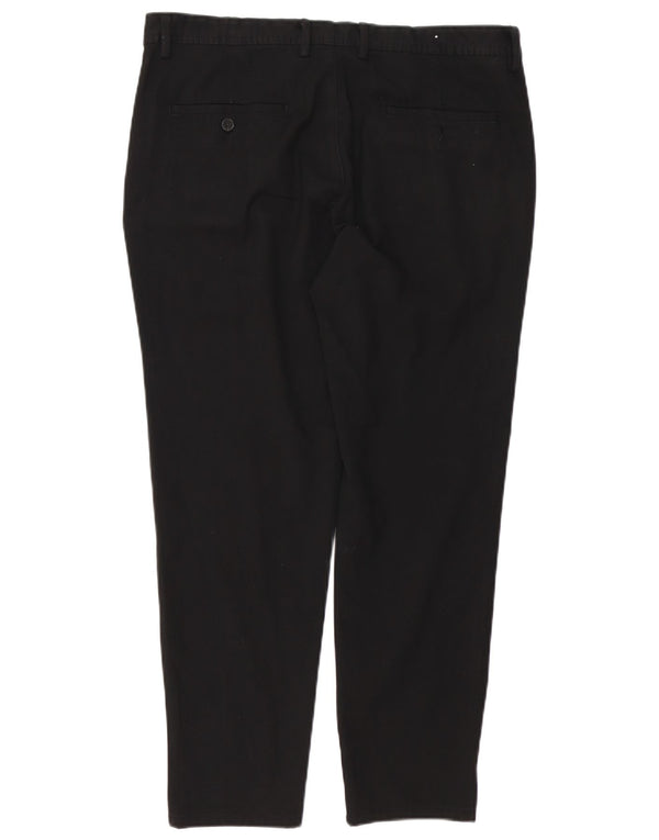 Zara Mens Slim Chino Calças EU 44 Grande W34 L28 Poliéster Preto