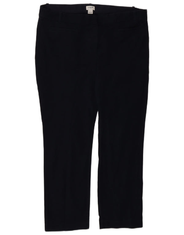 J. Crew Calça feminina reta casual US 16 2XL W38 L30 algodão azul marinho