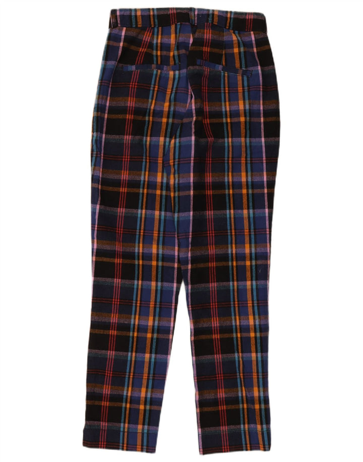 Calça cropped feminina Hollister pequena W27 L25 xadrez multicolorida