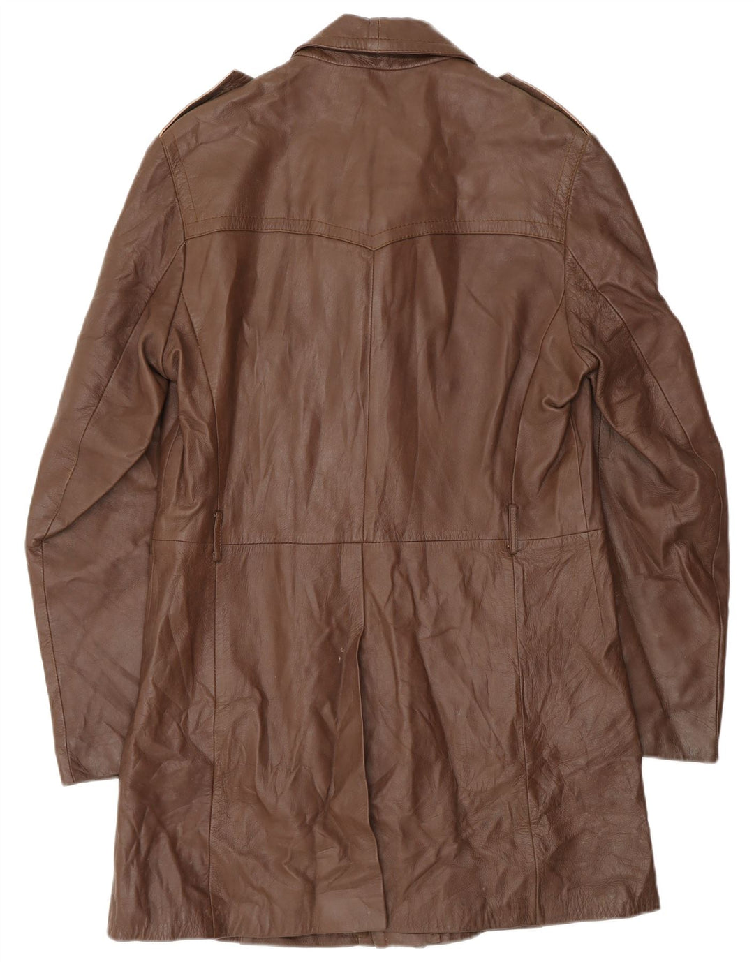 Casaco de couro militar masculino Camox IT 50 grande couro marrom