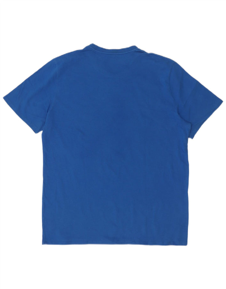 Camiseta masculina Calvin Klein com estampa gráfica azul médio algodão