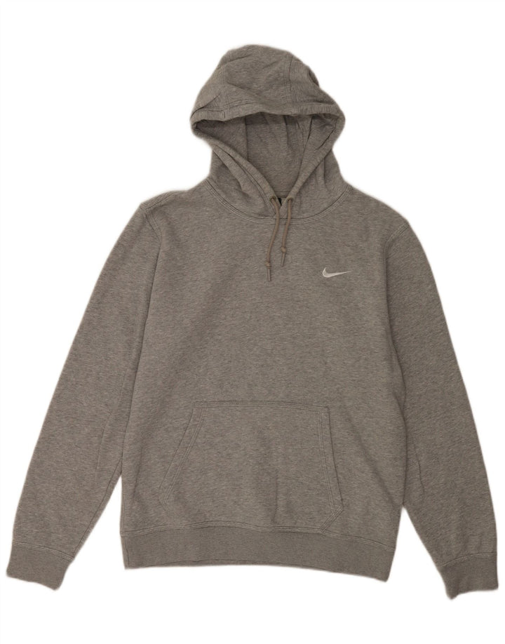Nike Mens Hoodie Jumper Médio Algodão Cinza