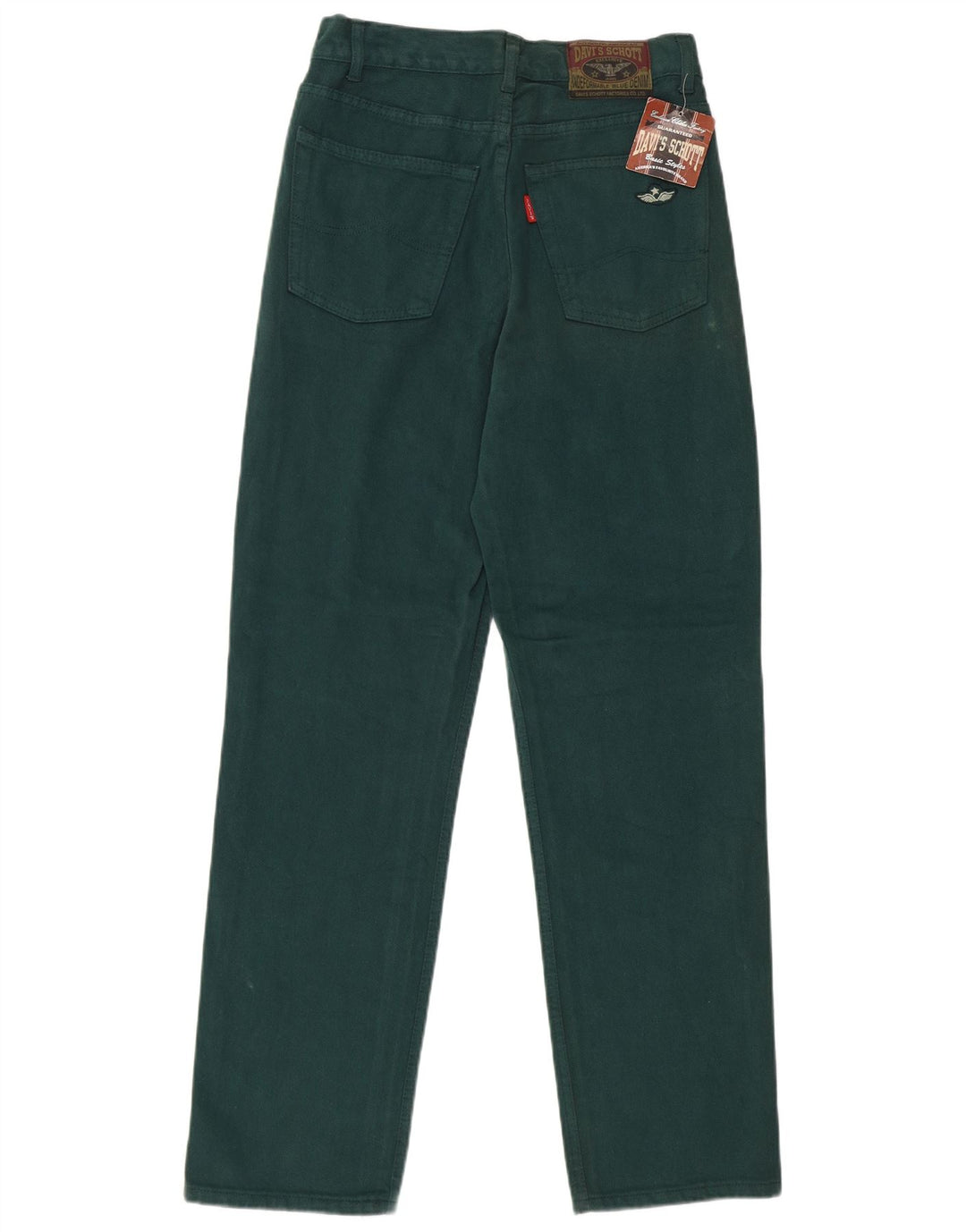 Jeans vintage feminino cintura alta IT 44 médio W28 L31 verde