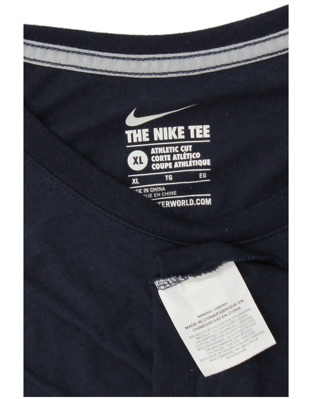 Camiseta masculina Nike Athletic Cut Top XL azul marinho colorblock poliéster