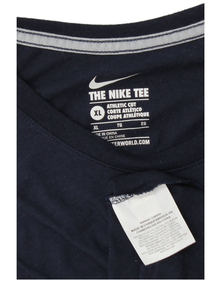 Camiseta masculina Nike Athletic Cut Top XL azul marinho colorblock poliéster