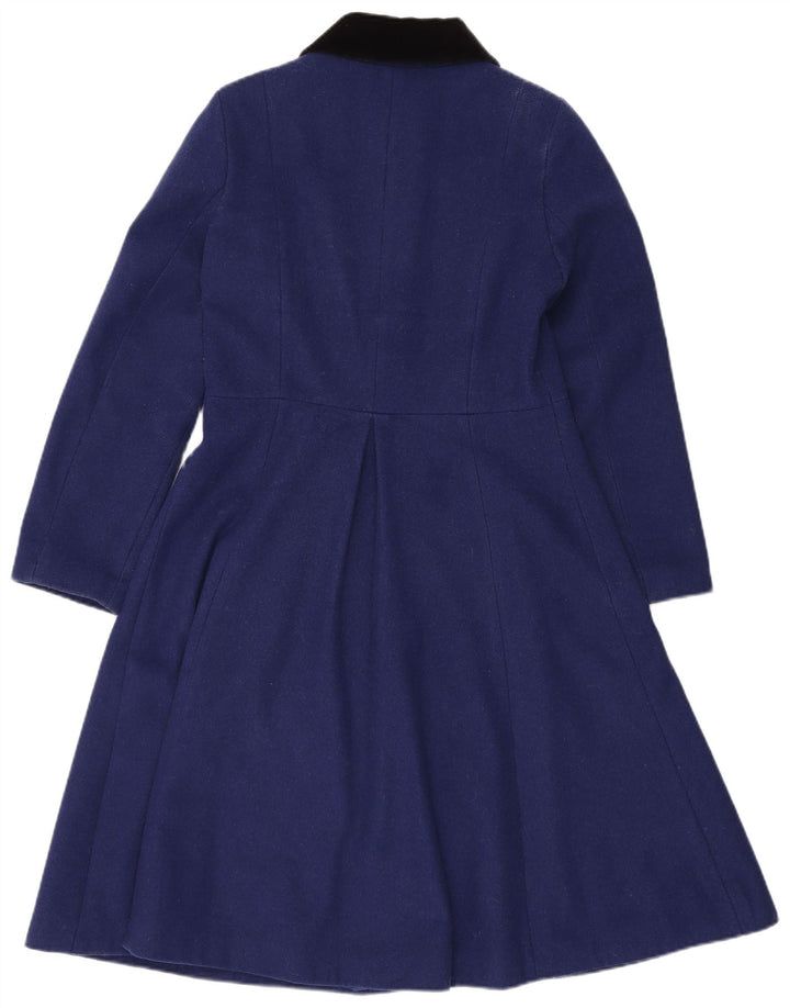 Sobretudo feminino Monsoon UK 10 pequeno bloco colorido azul