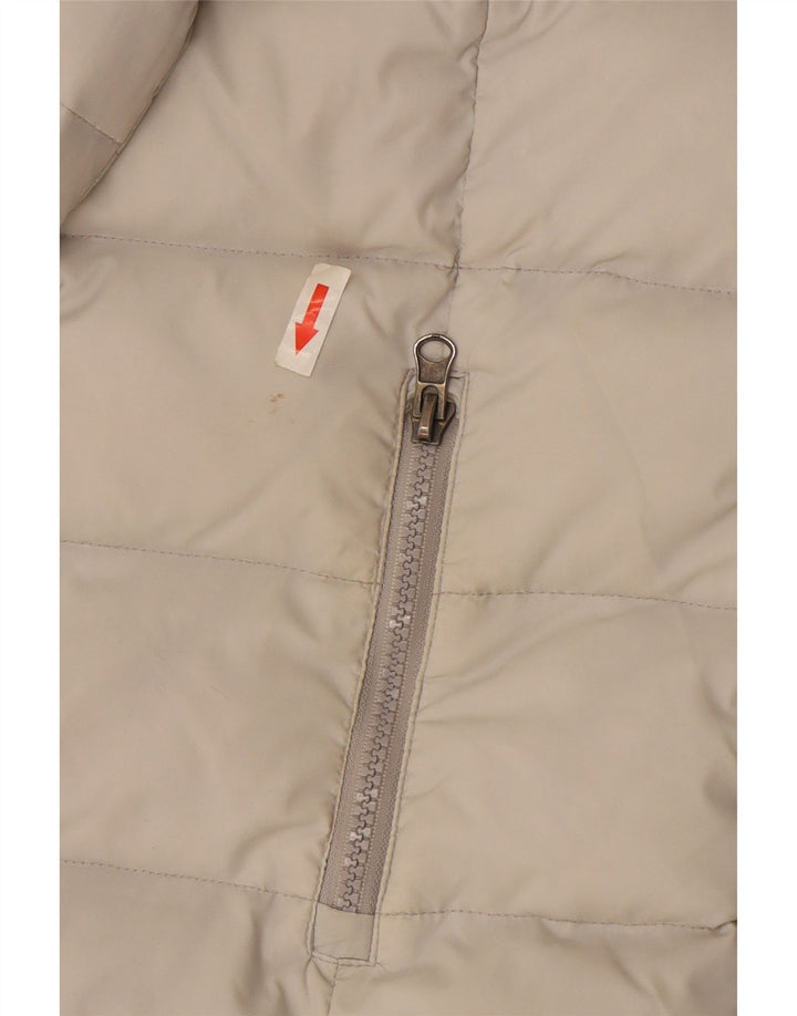 Jaqueta acolchoada feminina com capuz Best Company UK 14 nylon branco médio
